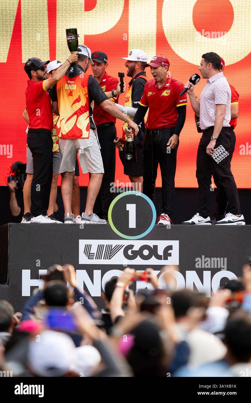 First place team champions, Abraham Ancer of Fireballs GC, Captain ...