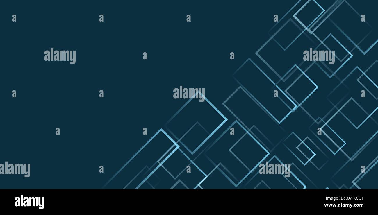 Simples cadres rectangulaires chevauchants de différentes tailles, colorés dans les nuances de bleu - motif de formes géométriques, texture sur fond à grande échelle - Desig Illustration de Vecteur