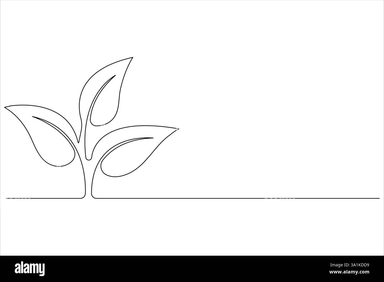 Écologie Art continu durable à une ligne, vecteur d'une ligne nature Planet Illustration de Vecteur