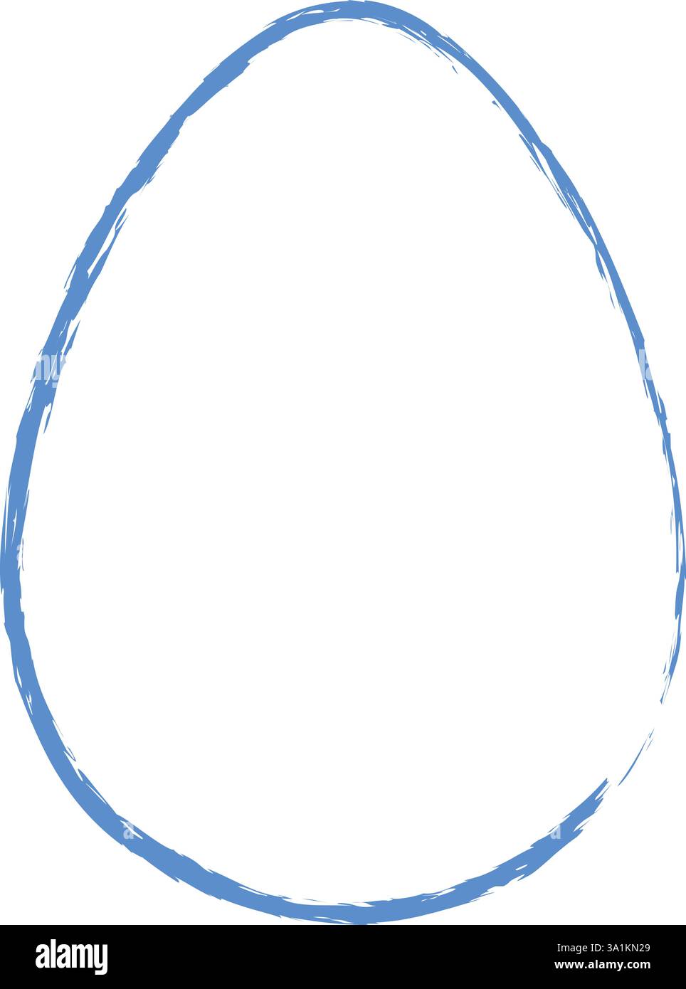 Oeuf de Pâques simple dessiné à la main Illustration de Vecteur