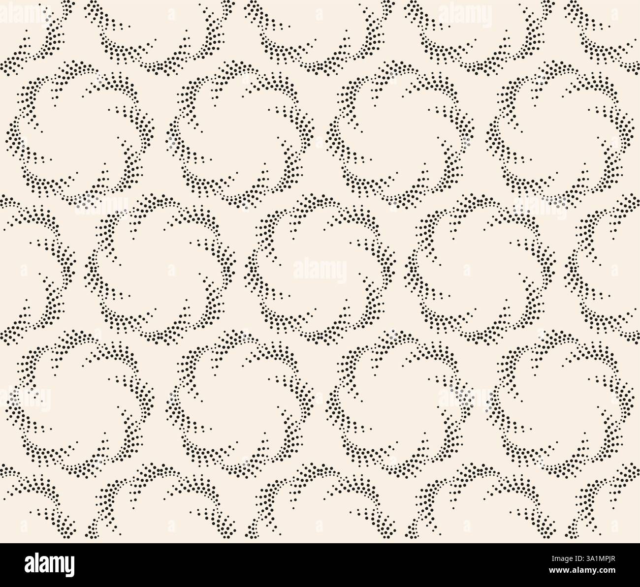 Motif de rosette de fleur simple à pois noirs sur fond beige. Cadre pour logo, pages web, impressions, affiches, modèle. Illustration de Vecteur