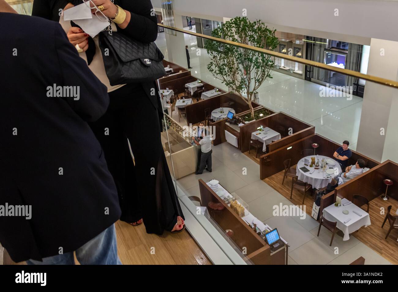 Sao Paulo, Brésil, 15 mars 2013. Intérieur du centre commercial JK Iguatemi, dans le quartier Vila Olimpia de Sao Paulo. Ce centre commercial offre des services de... Banque D'Images