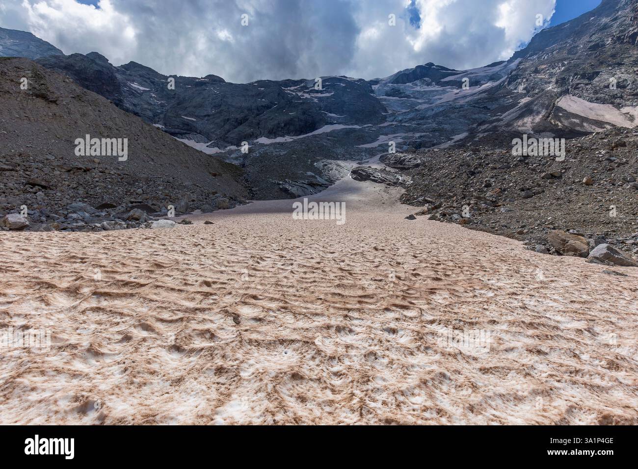 Glacier Monte Rosa, vallée d'Anzasca, Italie Banque D'Images