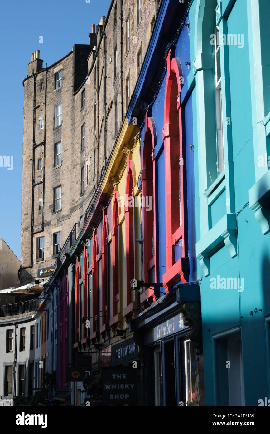 Victoria Street, la rue la plus photographiée d'Édimbourg Banque D'Images