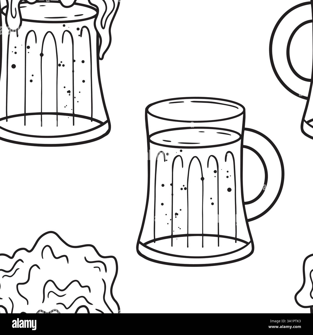 Une illustration amusante en noir et blanc avec des tasses à bière et des collations, parfaite pour les thèmes de pub ou de fête. Graphiques vectoriels en noir et blanc dessinés à la main en dessin au trait pour l'impression sur papier et tissu. Illustration de Vecteur Une illustration amusante en noir et blanc avec des tasses à bière et des collations, parfaite pour les thèmes de pub ou de fête. Graphiques vectoriels en noir et blanc dessinés à la main en dessin au trait pour l'impression sur papier et tissu. Illustration de Vecteur