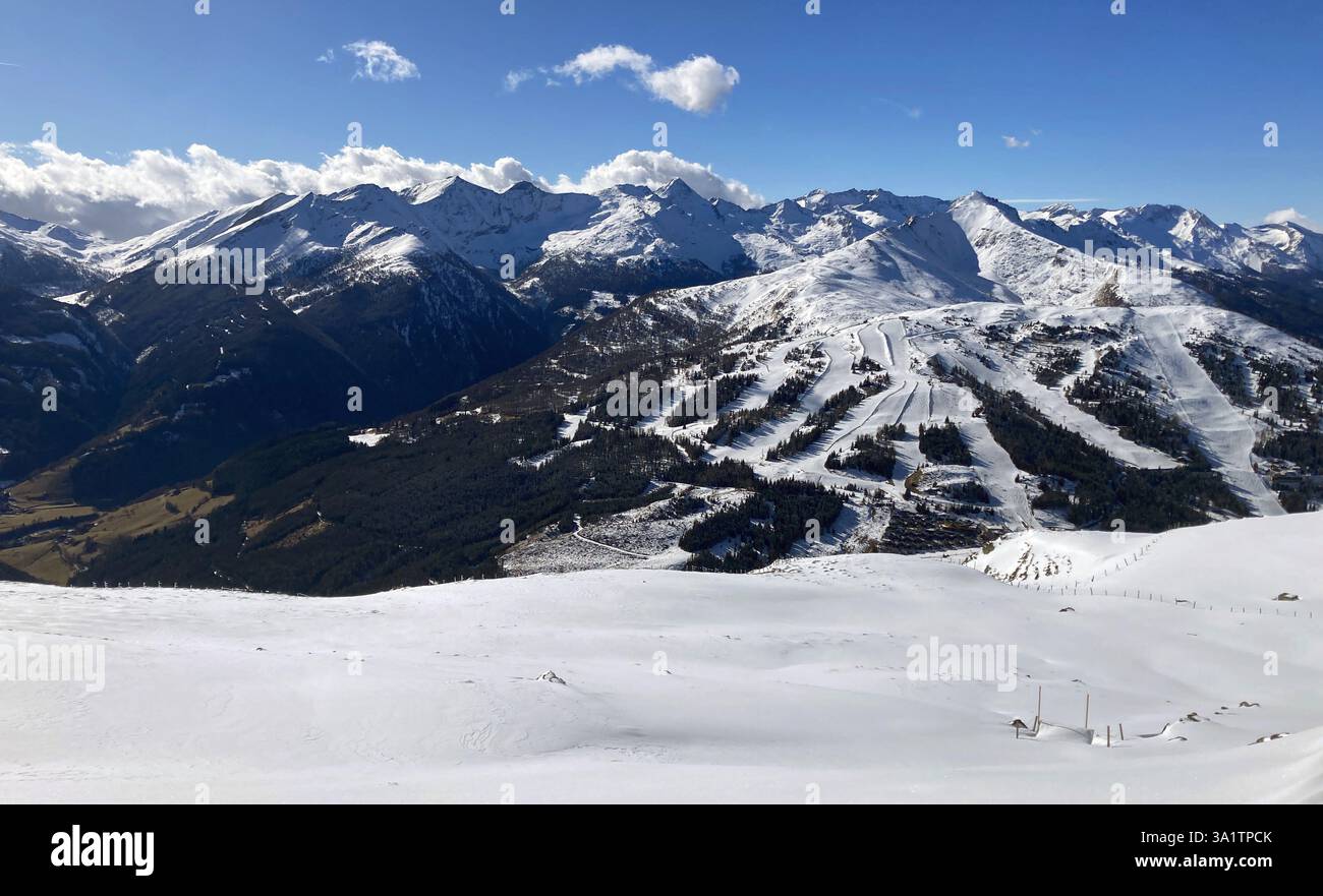 Pistes de ski en Autriche, station Katschberg en hiver Banque D'Images