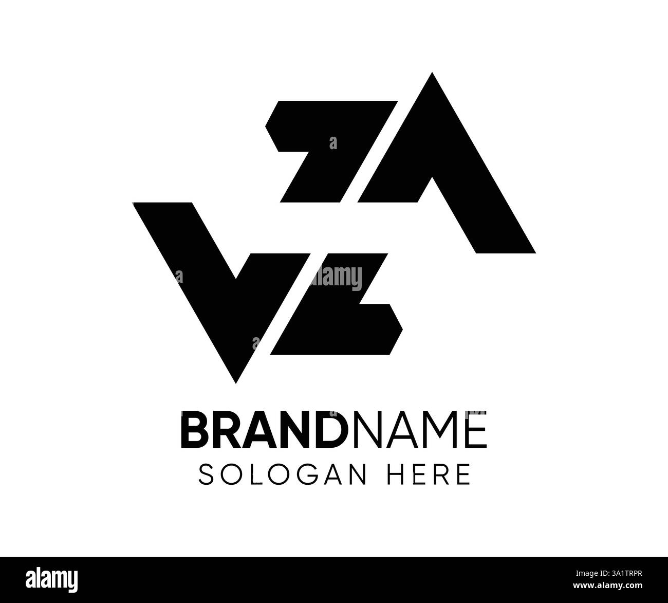 J Un design de logo créatif j un modèle de design de logo Illustration de Vecteur