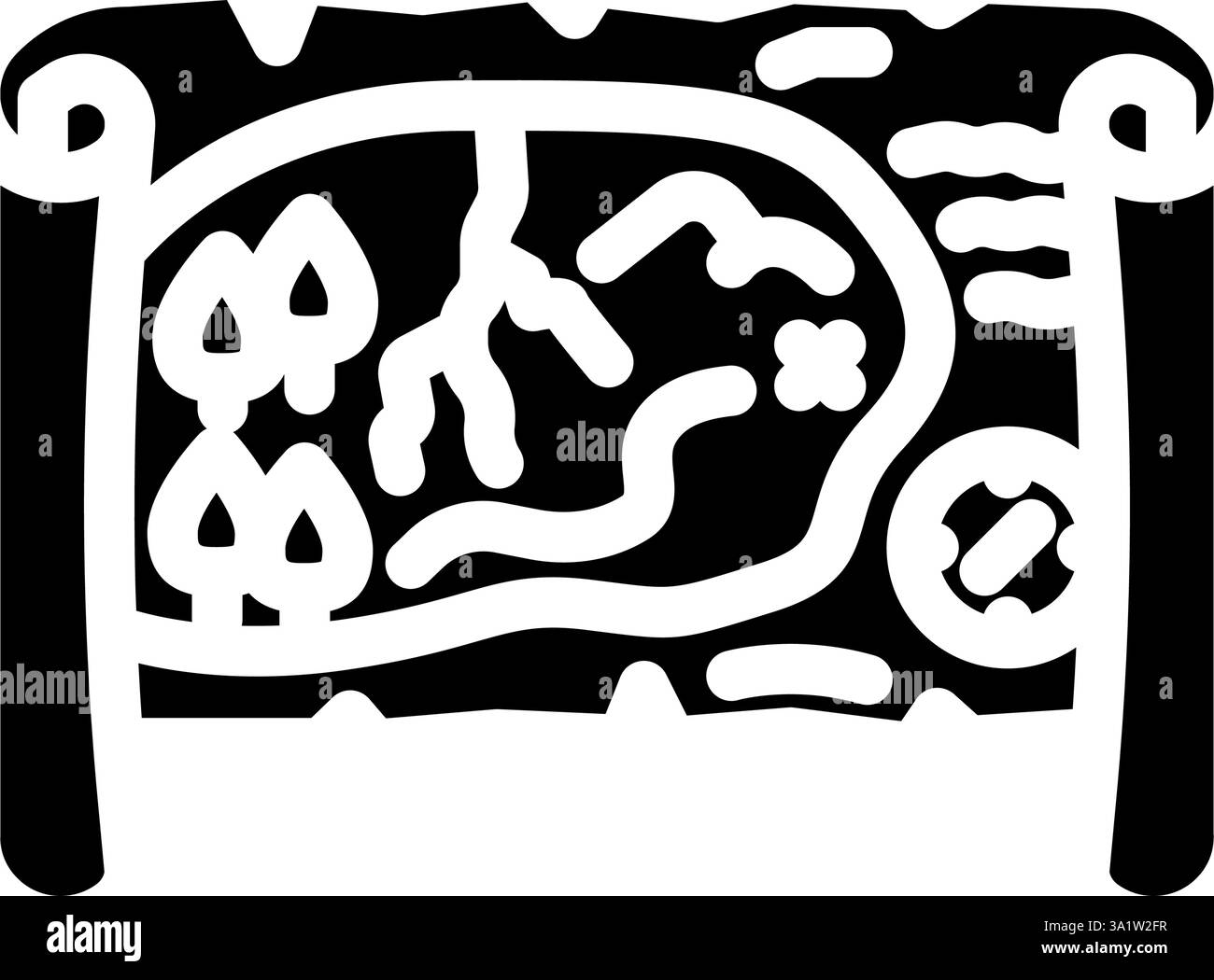 old world maps découvertes géographiques illustration vectorielle d'icône de glyphe Illustration de Vecteur