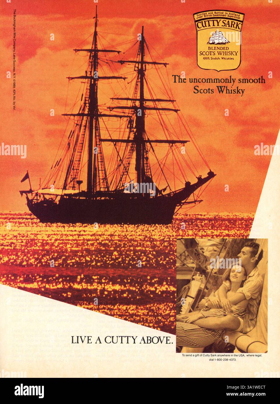 Publicité du magazine vintage « Playboy », numéro de décembre 1989, États-Unis Banque D'Images