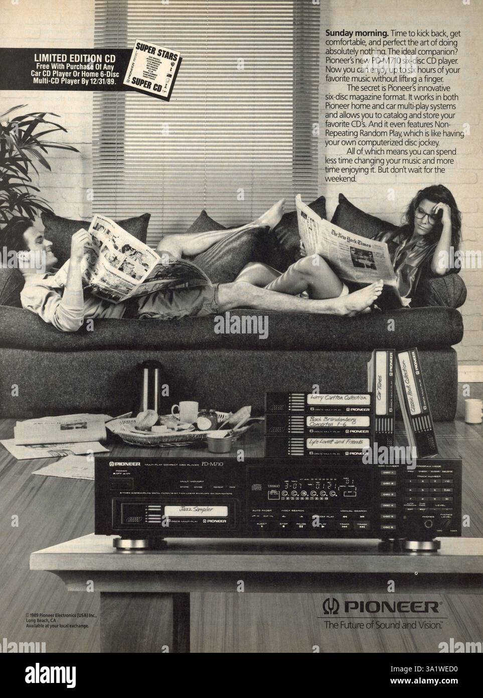 Publicité du magazine vintage « Playboy », numéro de décembre 1989, États-Unis Banque D'Images