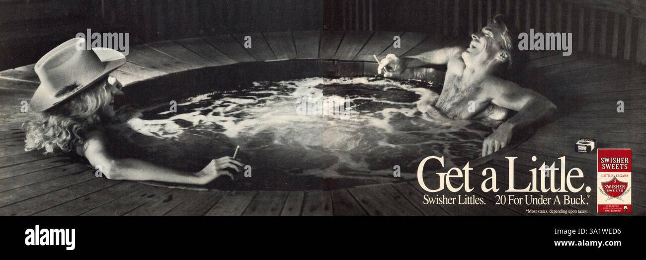 Publicité du magazine vintage « Playboy », numéro de décembre 1989, États-Unis Banque D'Images