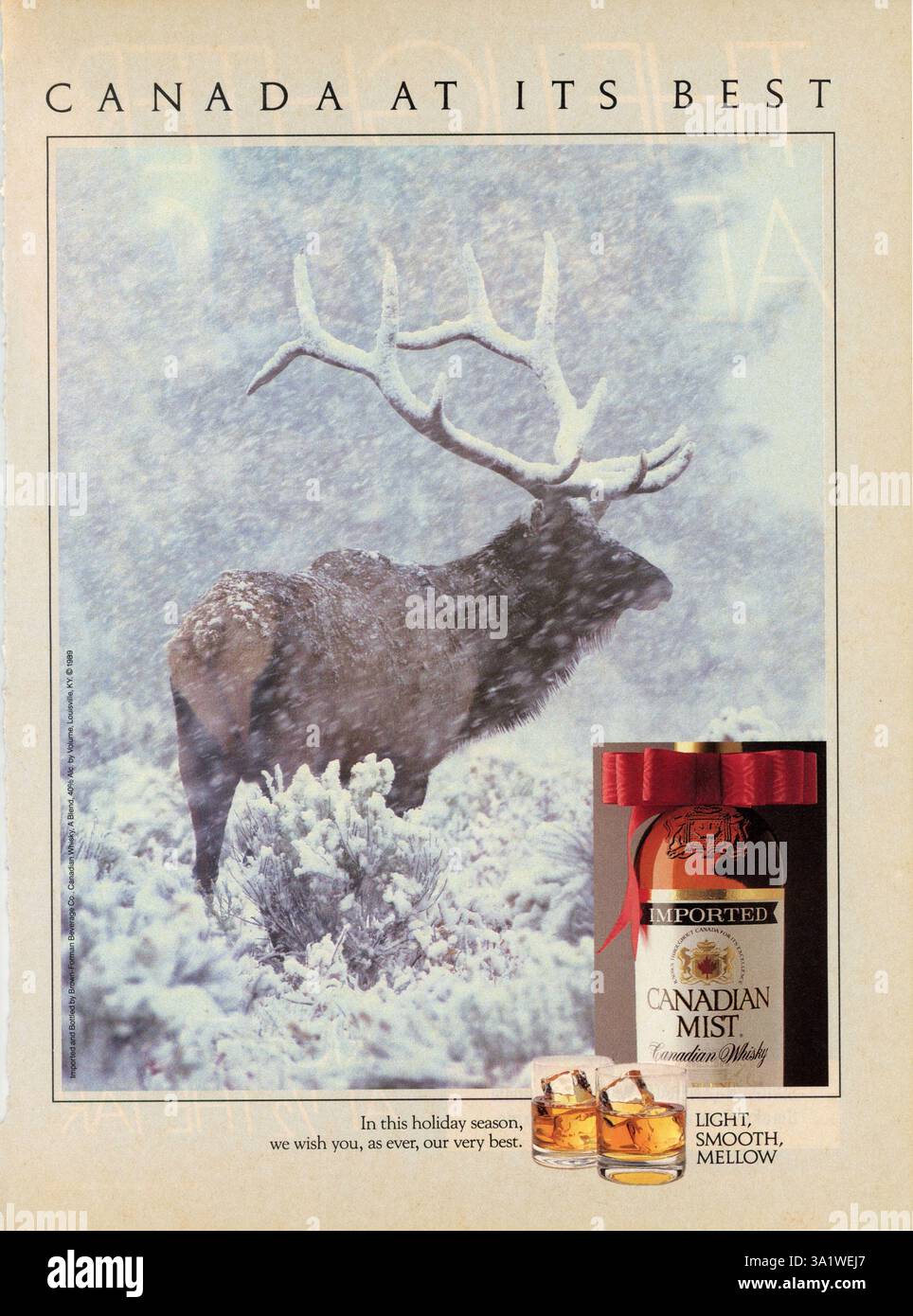 Publicité du magazine vintage « Playboy », numéro de décembre 1989, États-Unis Banque D'Images