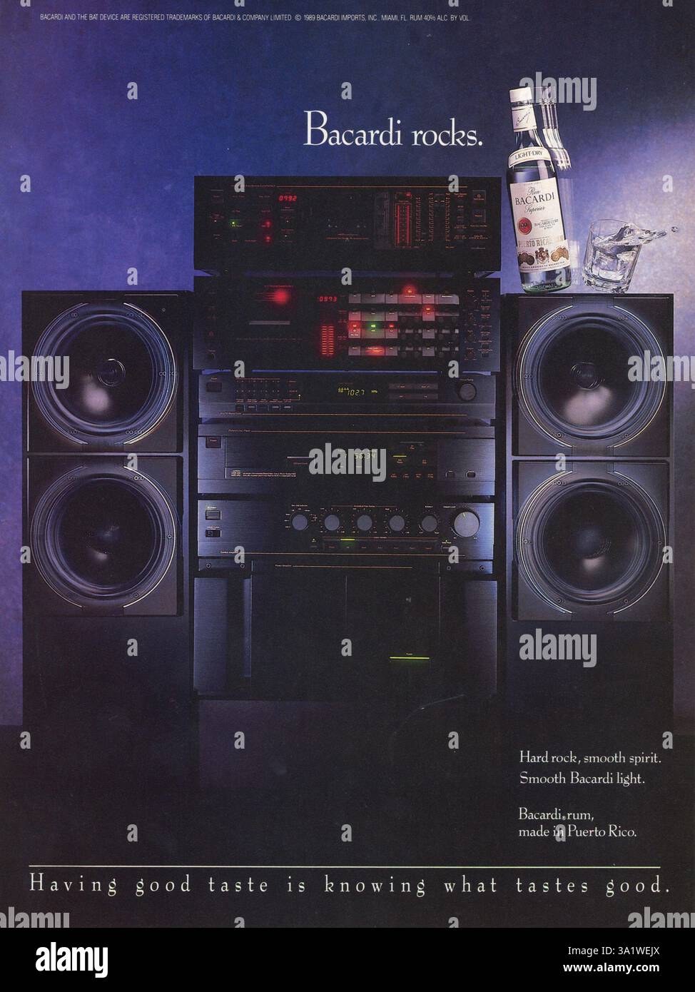 Publicité du magazine vintage « Playboy », numéro de décembre 1989, États-Unis Banque D'Images