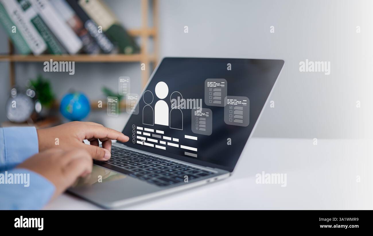 Concept de gestion des ressources humaines, concept d'entreprise de gestion du recrutement, gestion des relations avec la structure globale, ressources humaines, gestion Banque D'Images