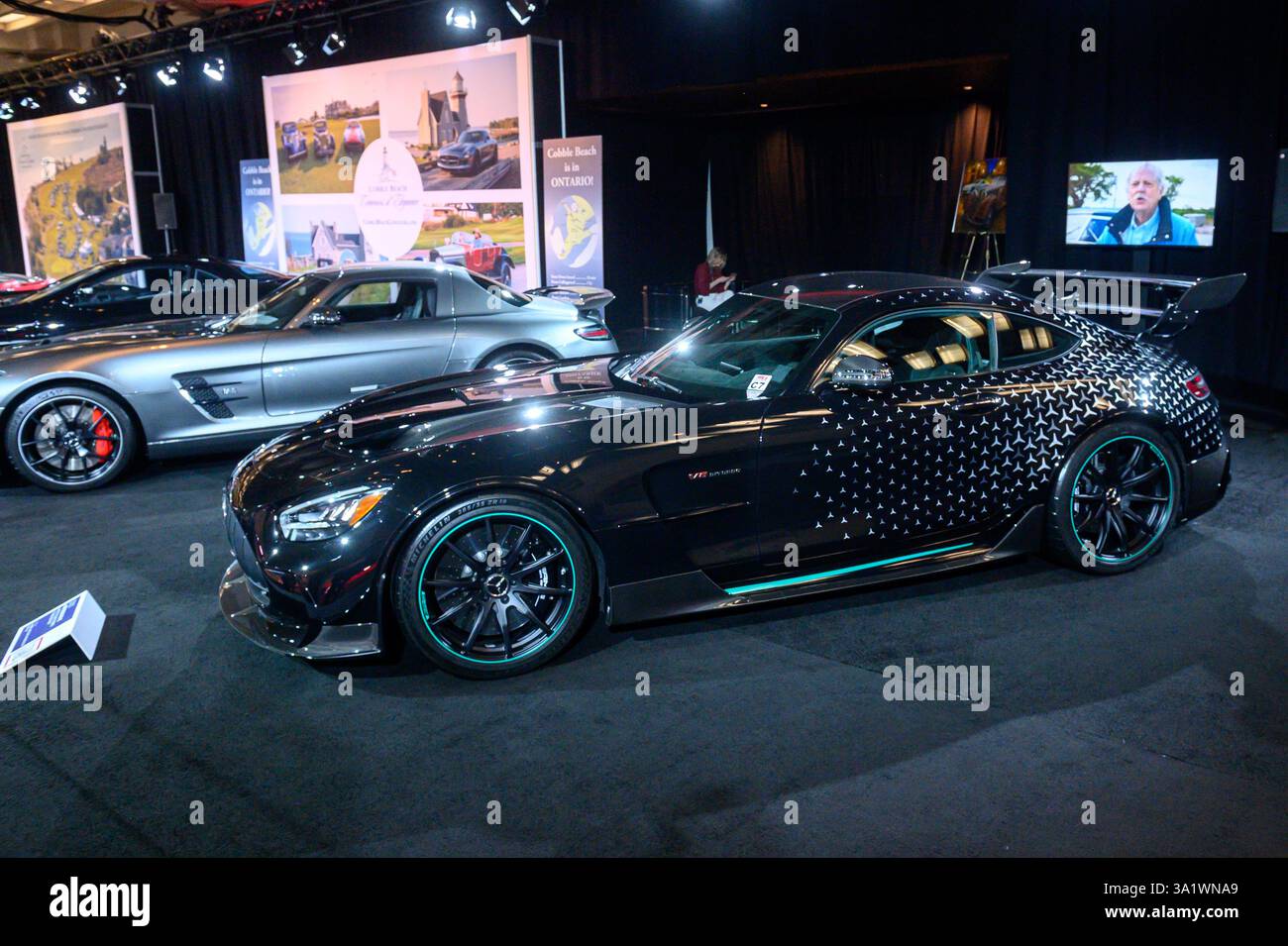 Toronto, ON, Canada - 14 février 2025 : 2021 Mercedes-AMG GT Black Series 'P-One Edition' présenté à la section Auto Exotica lors du Canadian 2025 Banque D'Images