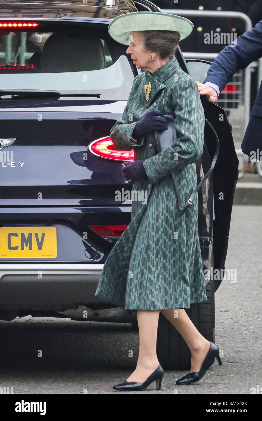 Londres, Royaume-Uni. 10 mars 2025. Princesse Anne, la princesse royale arrive. Le Commonwealth Service est une célébration du Commonwealth et de ses Nations, qui a lieu à l'abbaye de Westminster. Crédit : Imageplotter/Alamy Live News Banque D'Images