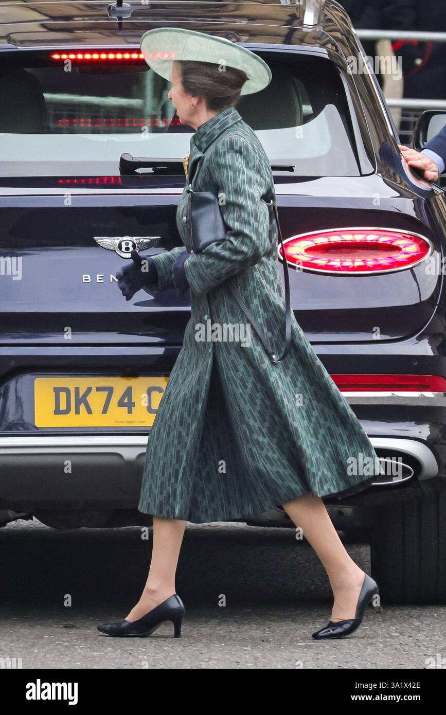 Londres, Royaume-Uni. 10 mars 2025. Princesse Anne, la princesse royale arrive. Le Commonwealth Service est une célébration du Commonwealth et de ses Nations, qui a lieu à l'abbaye de Westminster. Crédit : Imageplotter/Alamy Live News Banque D'Images