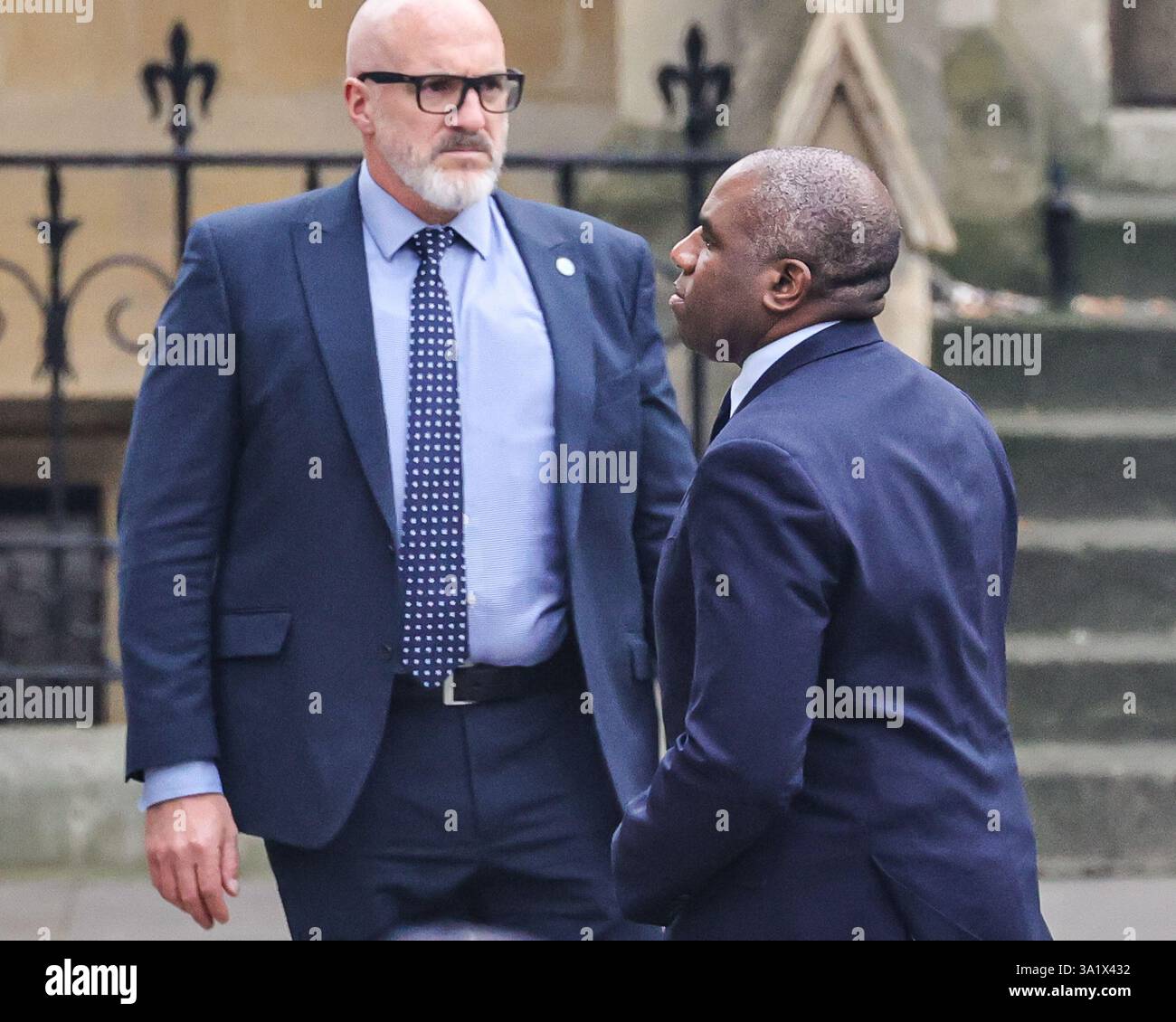 Londres, Royaume-Uni. 10 mars 2025. David Lammy, ministre des Affaires étrangères, arrive. Le Commonwealth Service est une célébration du Commonwealth et de ses Nations, qui a lieu à l'abbaye de Westminster. Crédit : Imageplotter/Alamy Live News Banque D'Images