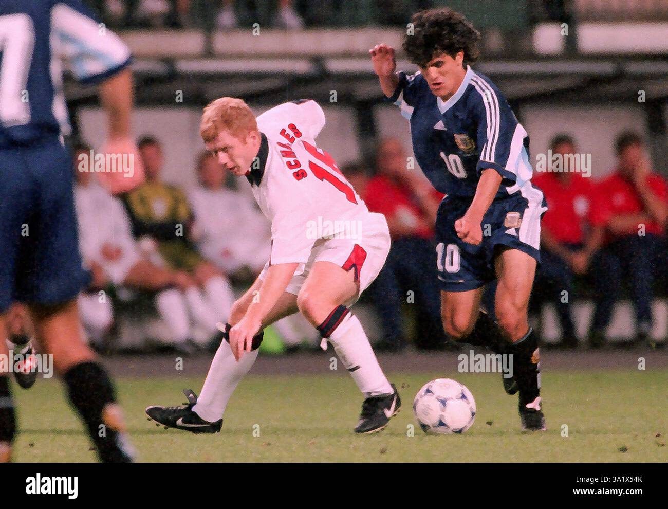 Coupe du monde de la FIFA 1998 : Argentine vs Angleterre Banque D'Images