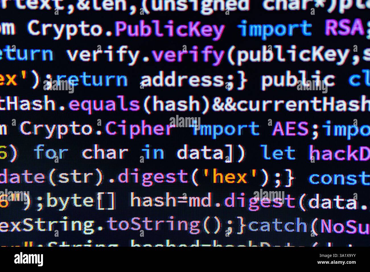 L'image montre un extrait de code Python exécuté sur un écran d'ordinateur, affichant des messages simples et arithmétique de base le texte comprend Hello, World et sug Banque D'Images