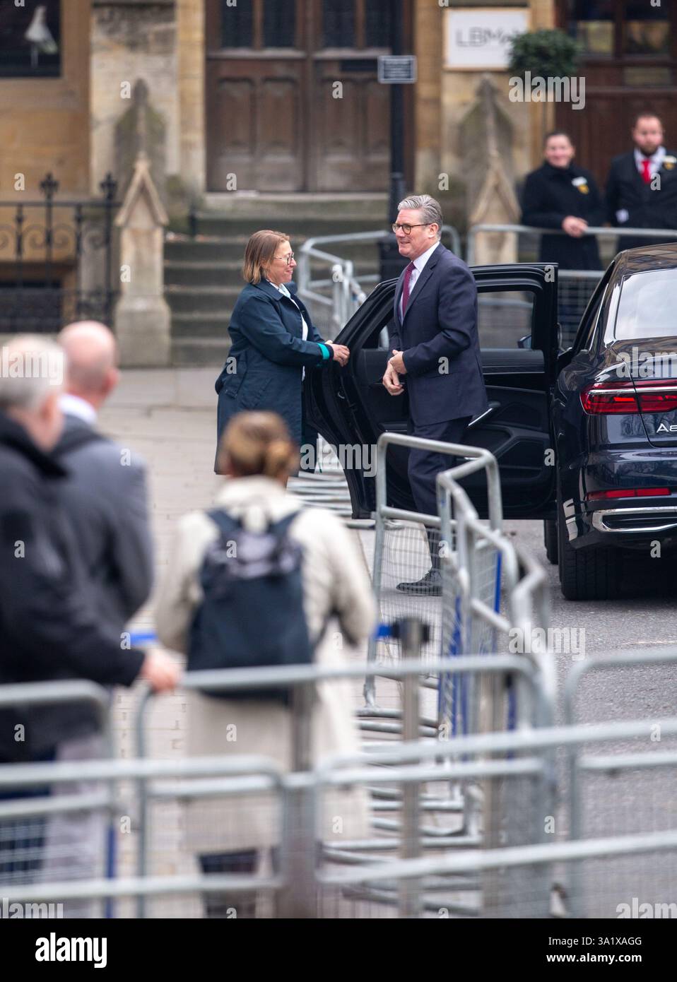 Londres, Royaume-Uni. 10 mars 2025. Le premier ministre, Keir Starmer, arrive à l'abbaye de Westminster pour le Commonwealth Service, jour crédit : Richard Lincoln/Alamy Live News Banque D'Images