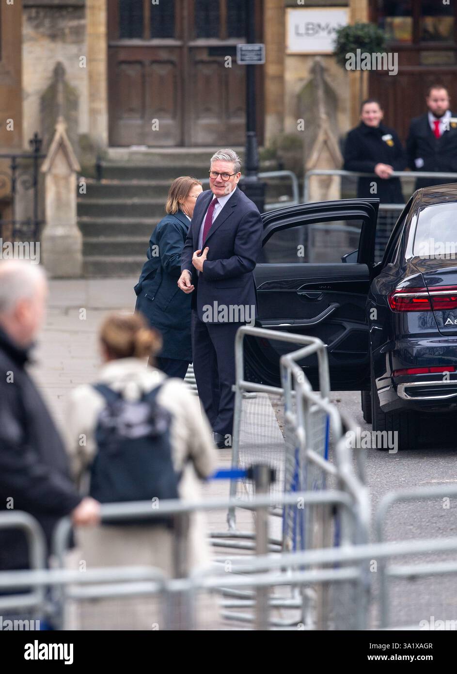Londres, Royaume-Uni. 10 mars 2025. Le premier ministre, Keir Starmer, arrive à l'abbaye de Westminster pour le Commonwealth Service, jour crédit : Richard Lincoln/Alamy Live News Banque D'Images
