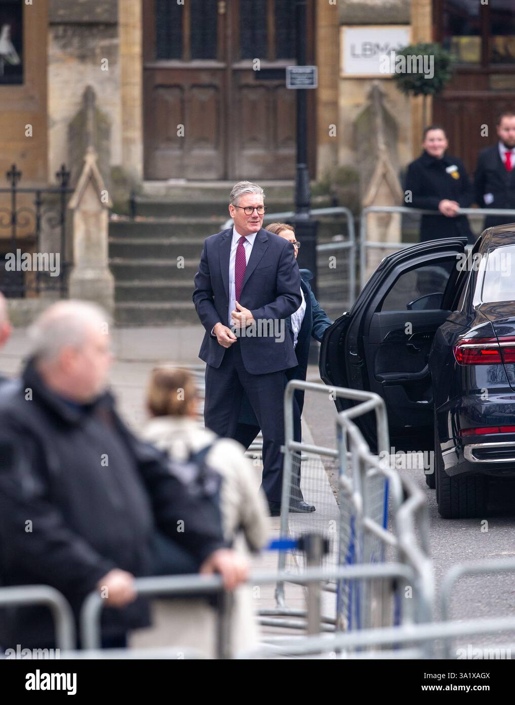 Londres, Royaume-Uni. 10 mars 2025. Le premier ministre, Keir Starmer, arrive à l'abbaye de Westminster pour le Commonwealth Service, jour crédit : Richard Lincoln/Alamy Live News Banque D'Images