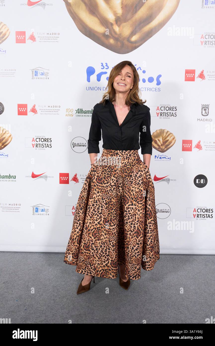 Madrid. Espagne. 20250310, Lydia Bosch participe à la 33e édition des Prix Union de Actores - tapis rouge au Circo Prize le 10 mars 2025 à Madrid, Espagne crédit : MPG/Alamy Live News Banque D'Images