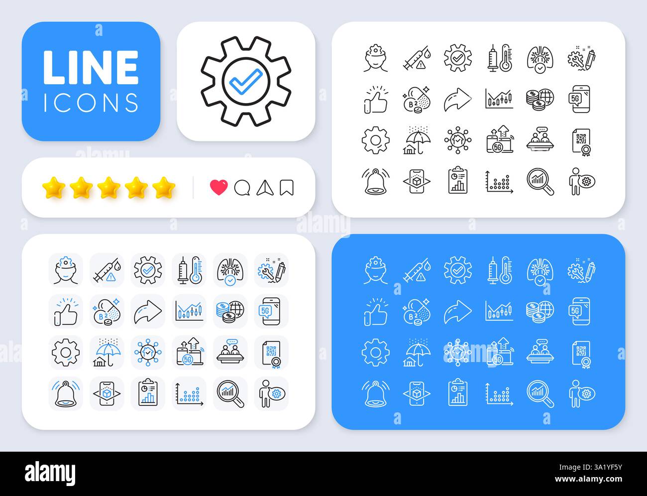 Téléphone 5g, thermomètre et icônes de ligne de tracé de points pour l'application Web. Icône de pictogramme. Icônes de ligne d'application. Vecteur Illustration de Vecteur