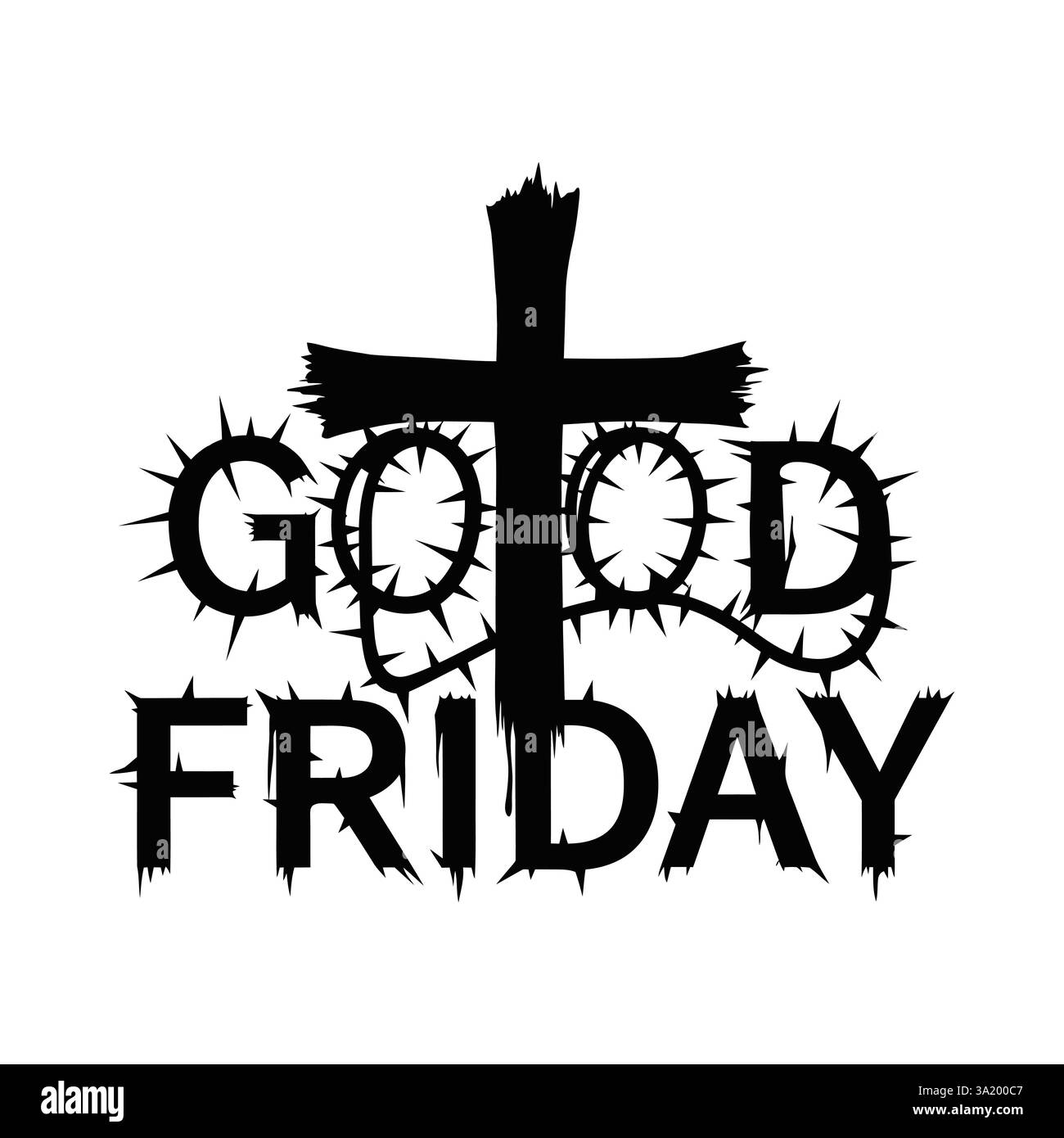 Christian Celebration Day of Good Friday typographie Vector art Illustration de Vecteur