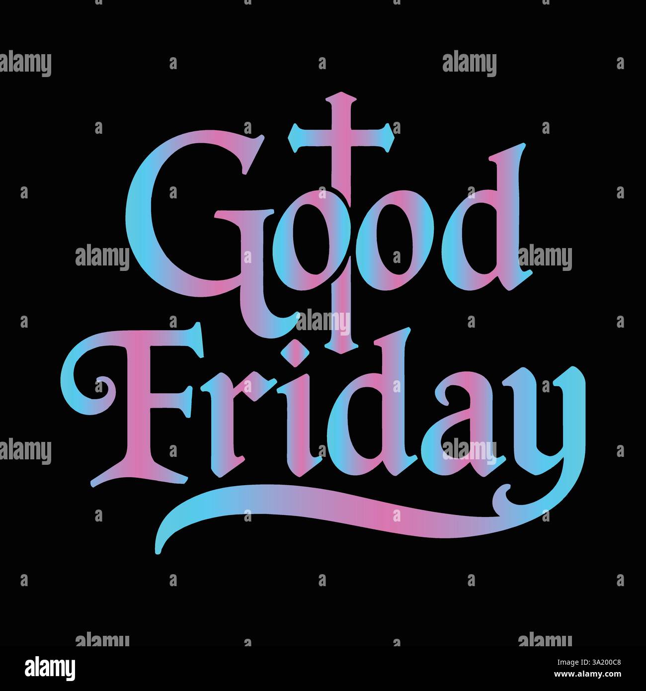 Christian Celebration Day of Good Friday typographie Vector art Illustration de Vecteur