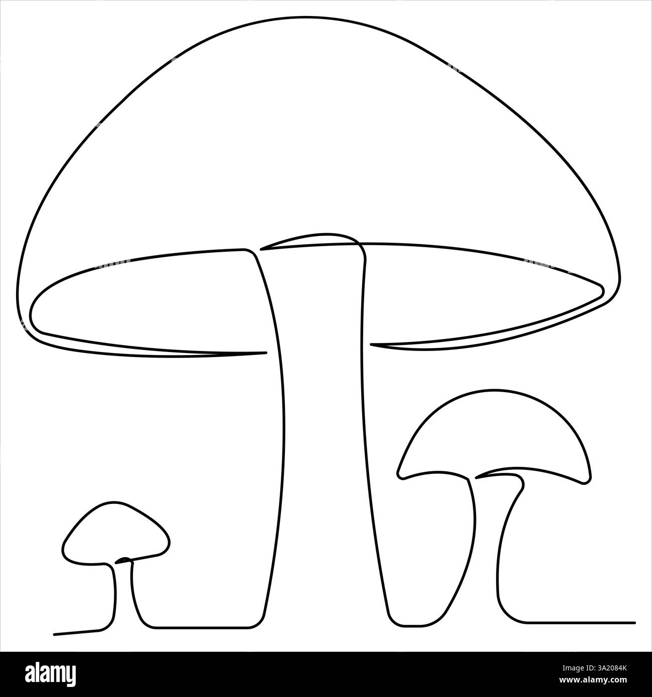 Dessin d'art continu d'une ligne de l'illustration vectorielle de contour de champignon Illustration de Vecteur Dessin d'art continu d'une ligne de l'illustration vectorielle de contour de champignon Illustration de Vecteur