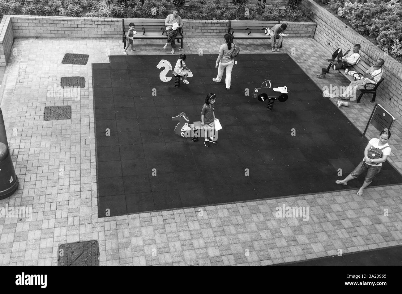 Moments partagés d'enfance et d'âge mûr Banque D'Images