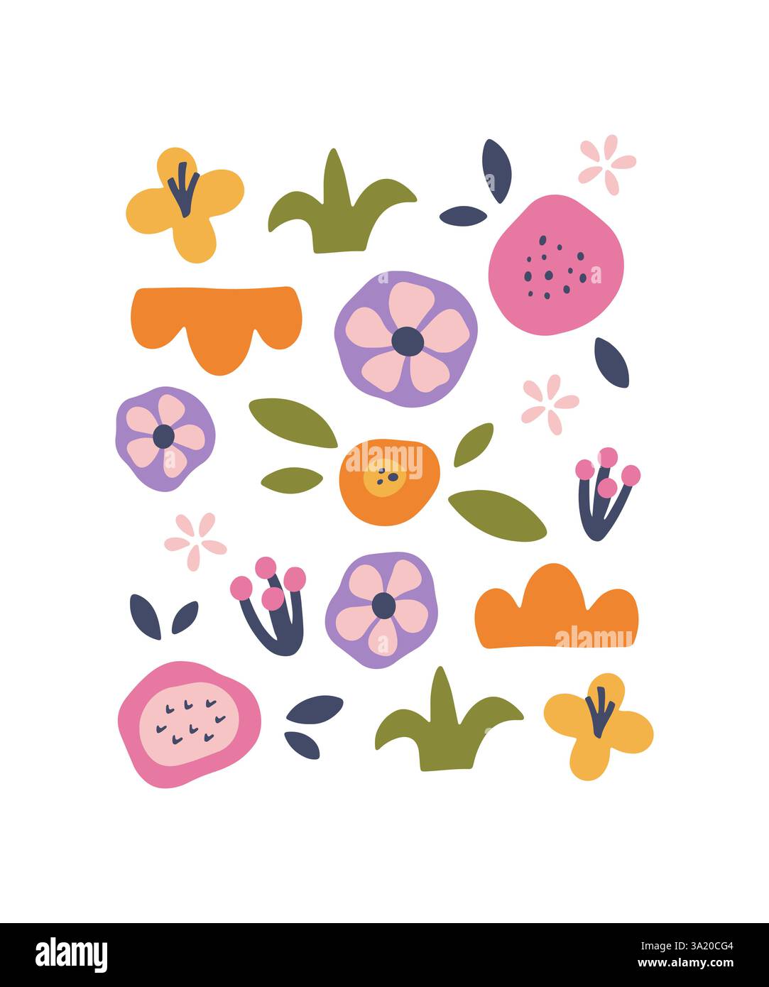 Affiche vectorielle funky dessinée à la main abstraite. Illustration de Vecteur