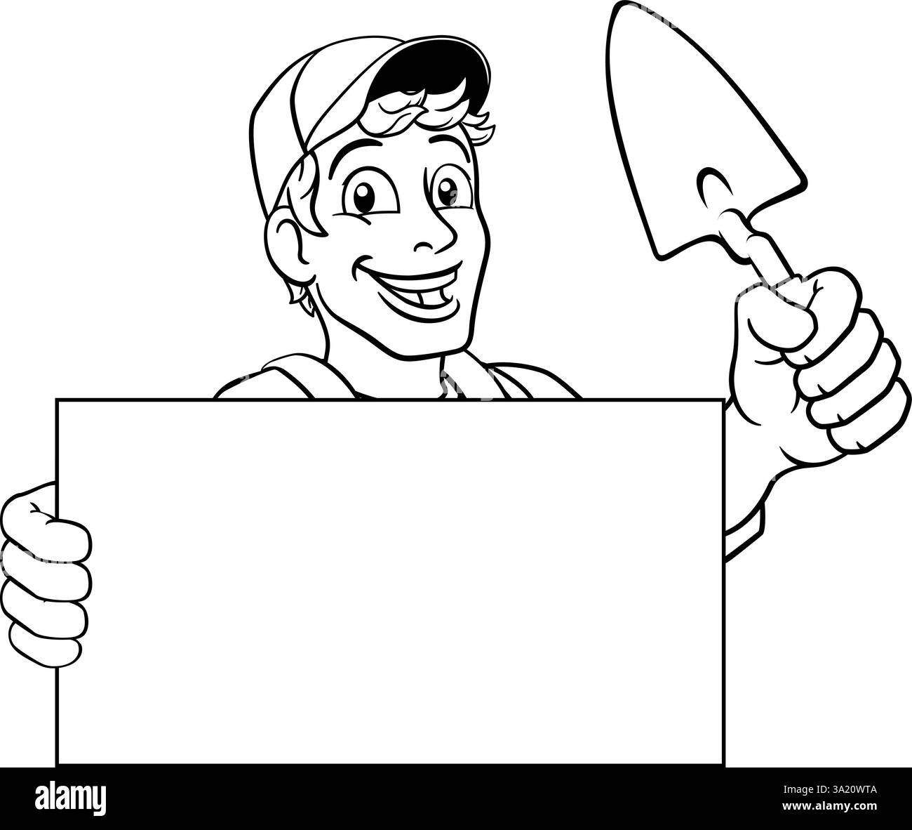 Mascotte de bricklayer outil mascotte de construction de Mason Illustration de Vecteur