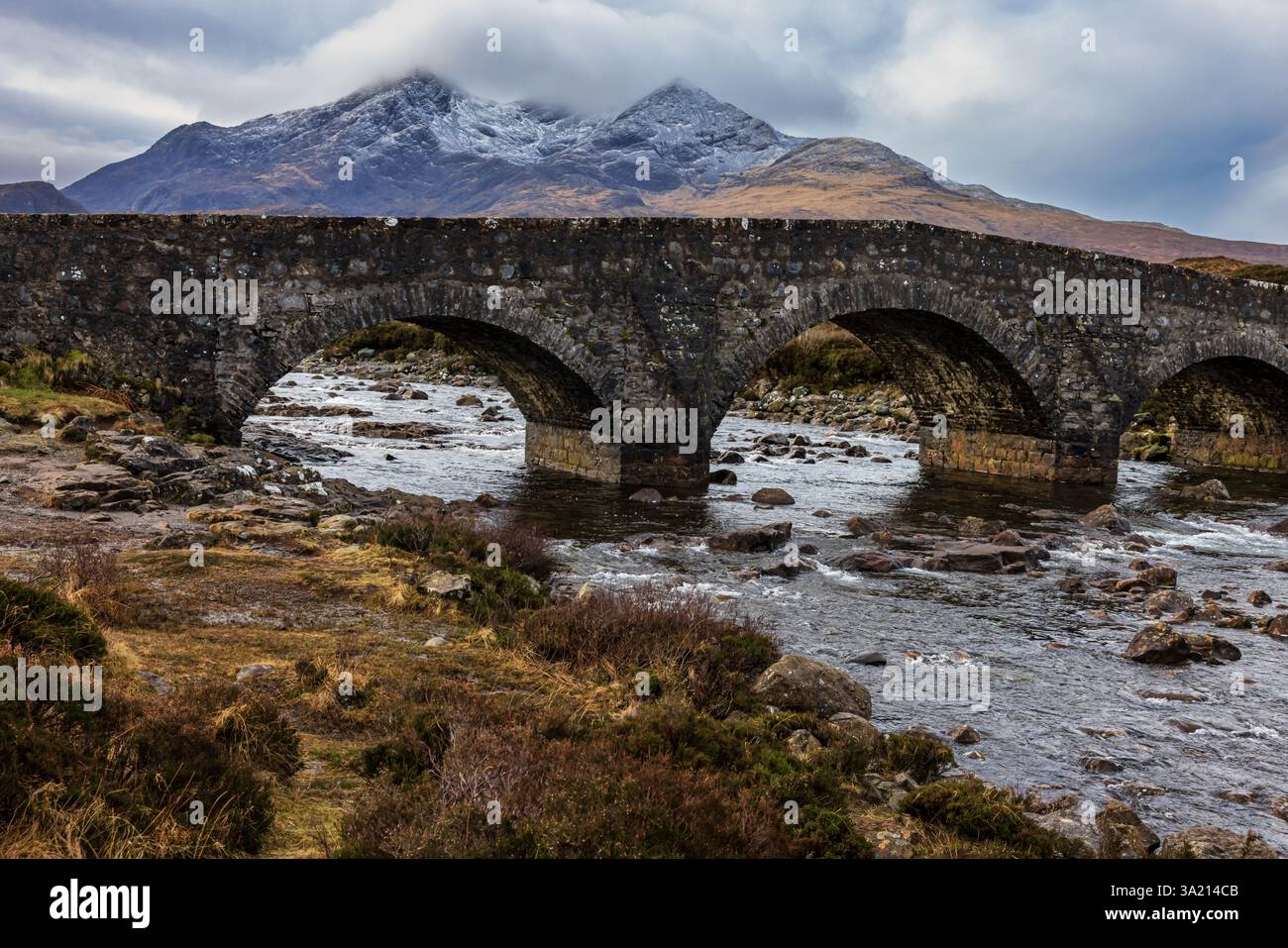Sligachan Old Bridge, Ilse of Skye, Écosse, Royaume-Uni Banque D'Images