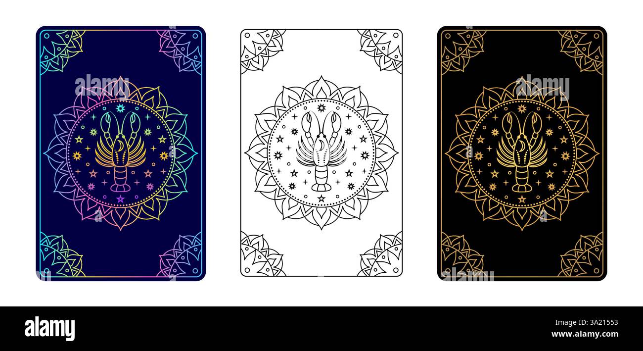 Signe du zodiaque du cancer. Illustration de Vecteur