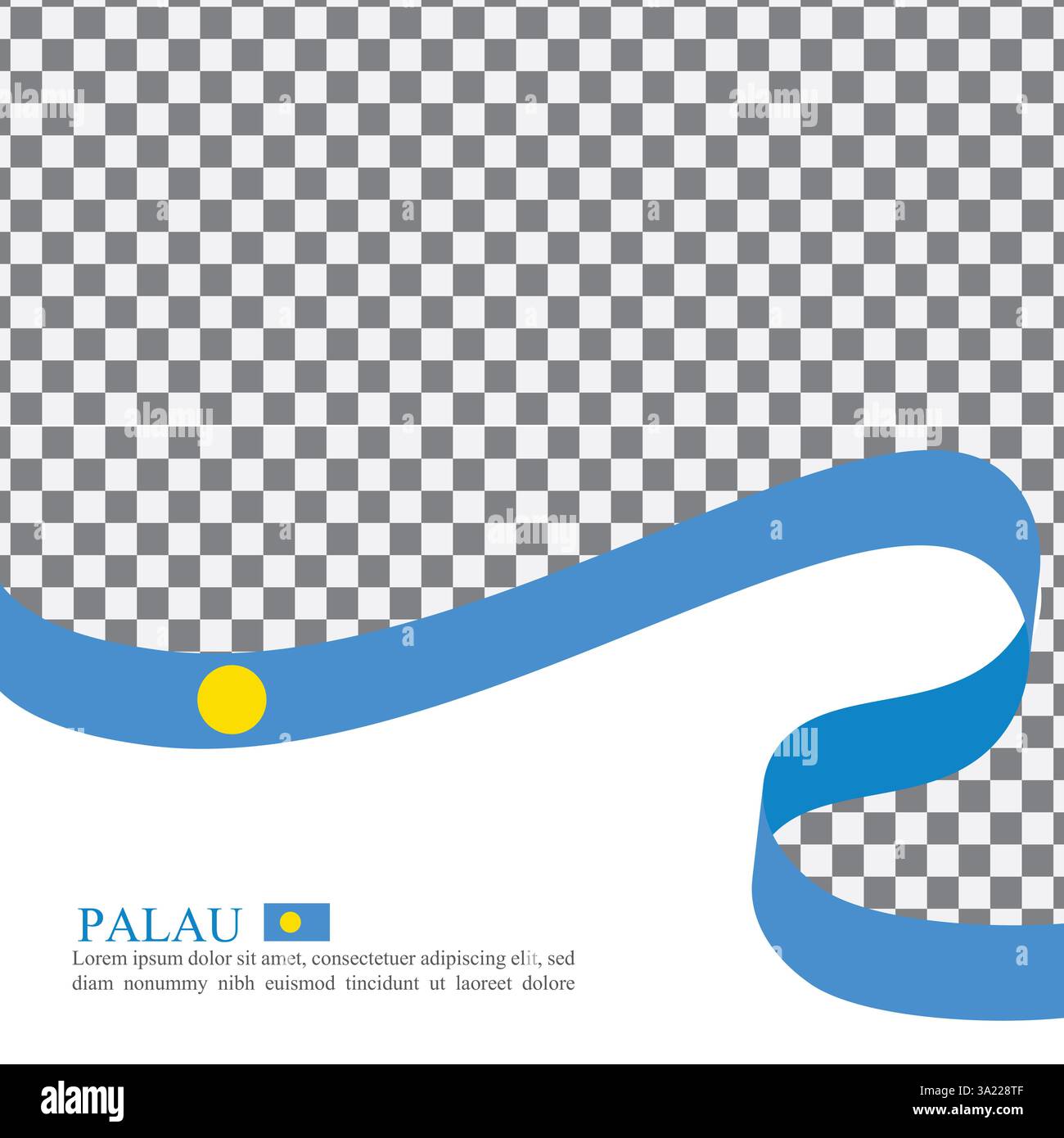 Vecteur stock ruban drapeau national Palau Illustration de Vecteur