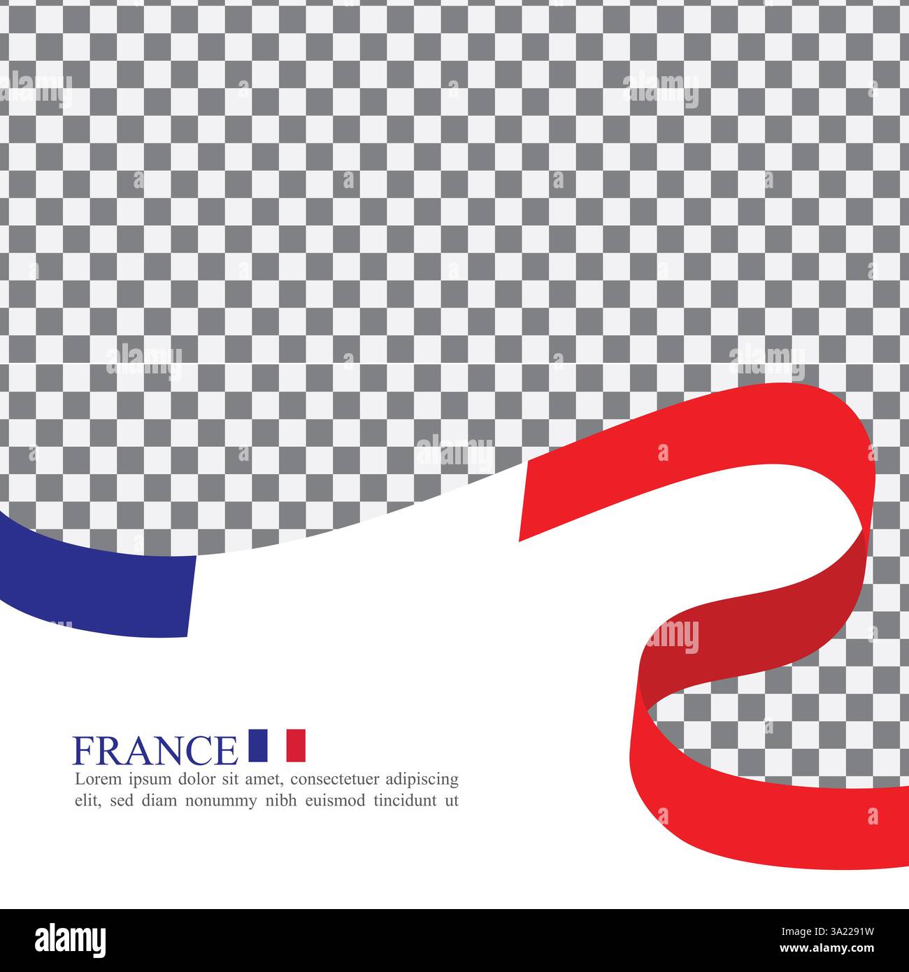 Vecteur de stock de ruban de drapeau national de France Illustration de Vecteur