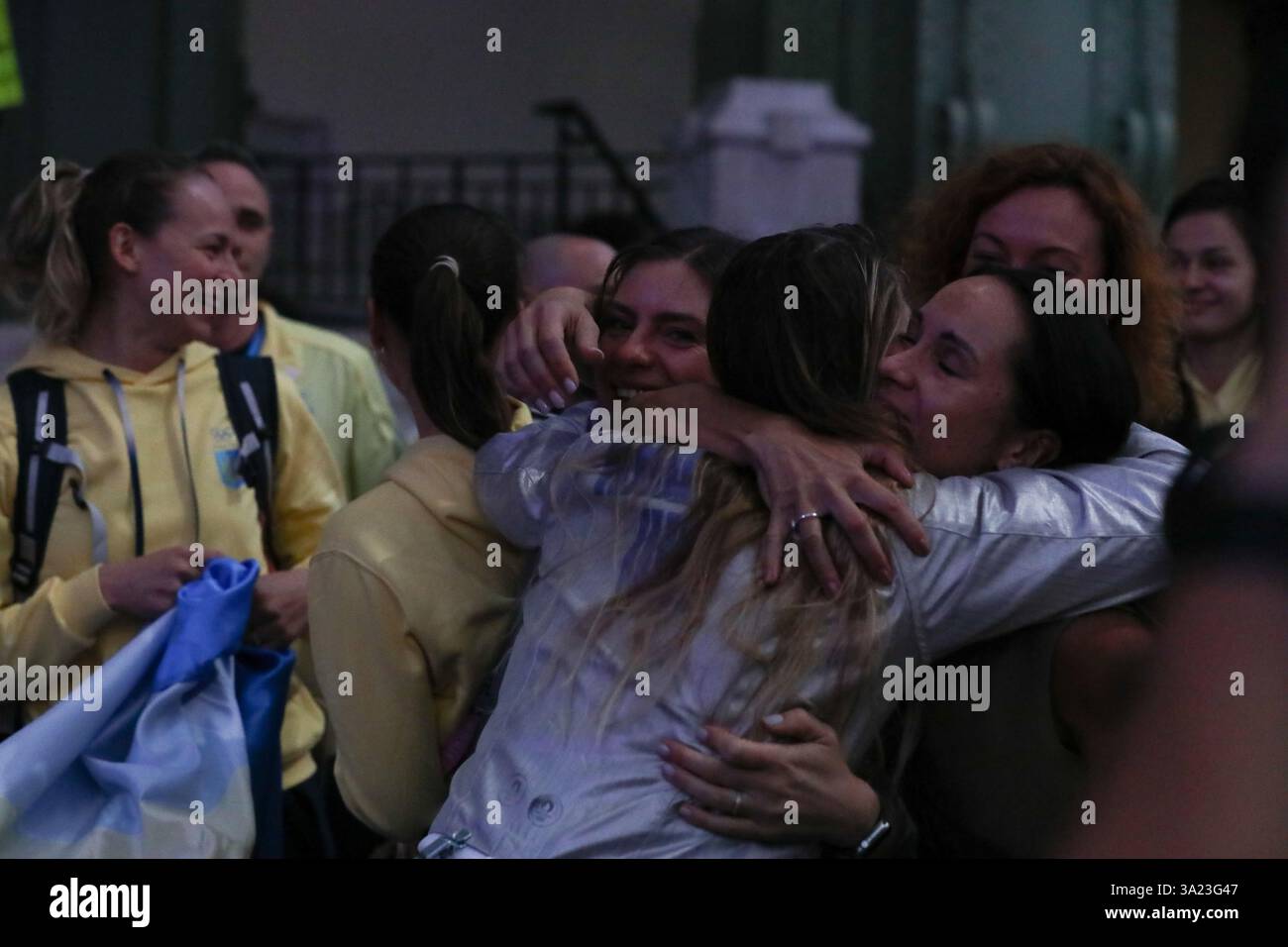 29 juillet 2024 - Paris, France : Olga Kharlan de l'Ukraine célèbre sa victoire contre Choi se-bin de la Corée du Sud dans le Sabre individuel pour femmes d'escrime Banque D'Images