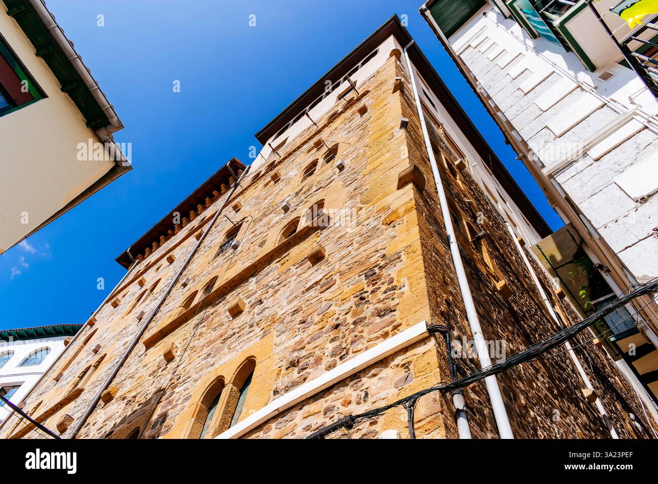 Tour Berriatua, maison-tour médiévale. Mutriku, Gipuzkoa, pays Basque, Espagne, Europe Banque D'Images