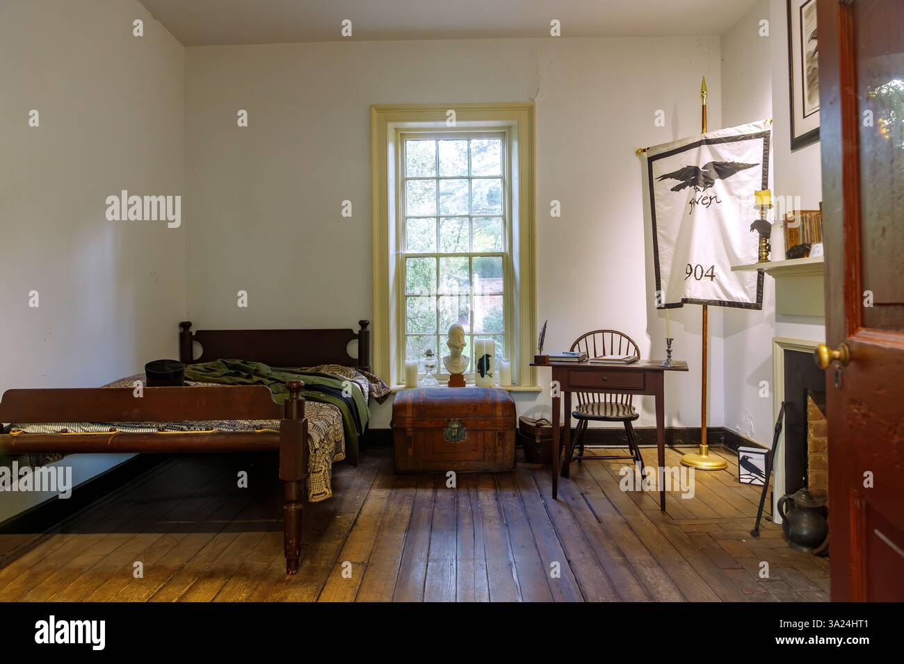 Université de Virginie, Edgar Allan Poe's chambre étudiante au 13 West Range, à Charlottesville, comté d'Albemarle, Virginie, États-Unis Banque D'Images