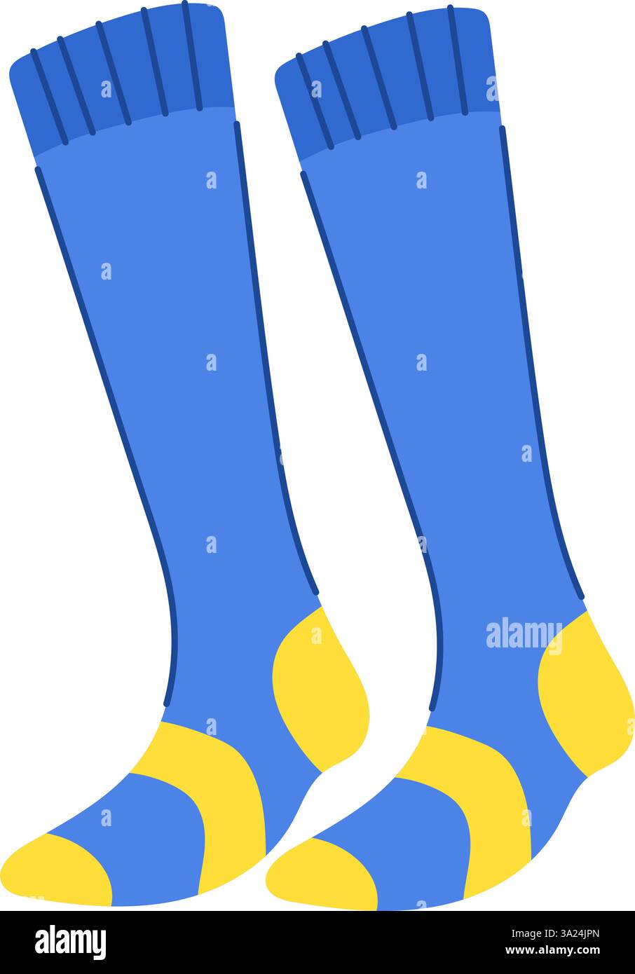 chaussettes tricotées illustration vectorielle de dessin animé de football Illustration de Vecteur