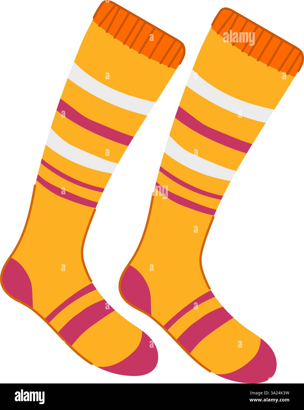 chaussettes athlétiques illustration vectorielle de dessin animé de football Illustration de Vecteur