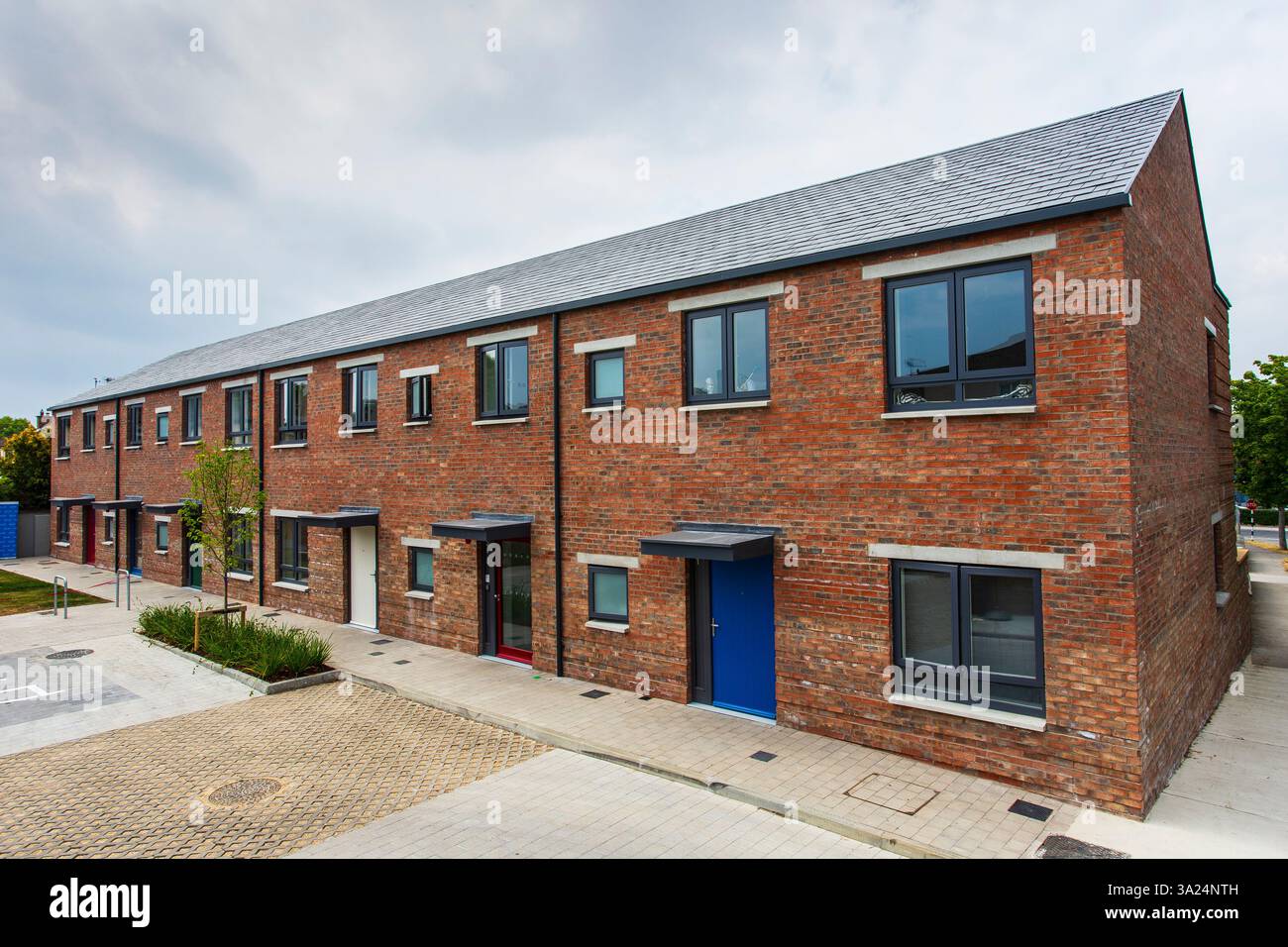 Nouvelle terrasse maisons Banque D'Images