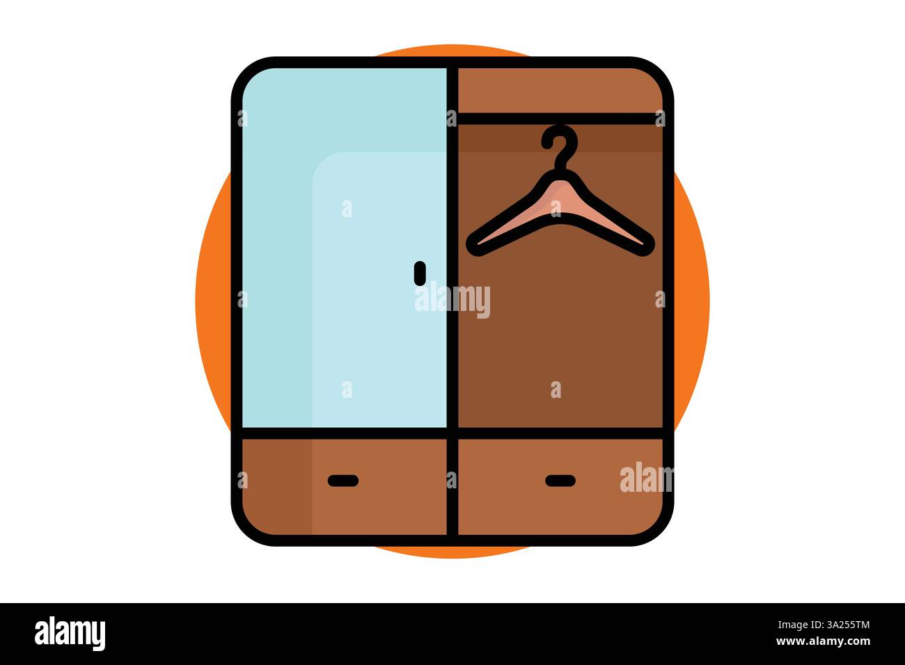 Icône de placard. style d'icône de contour coloré. icône liée au mobilier. illustration vectorielle d'éléments de mobilier Illustration de Vecteur