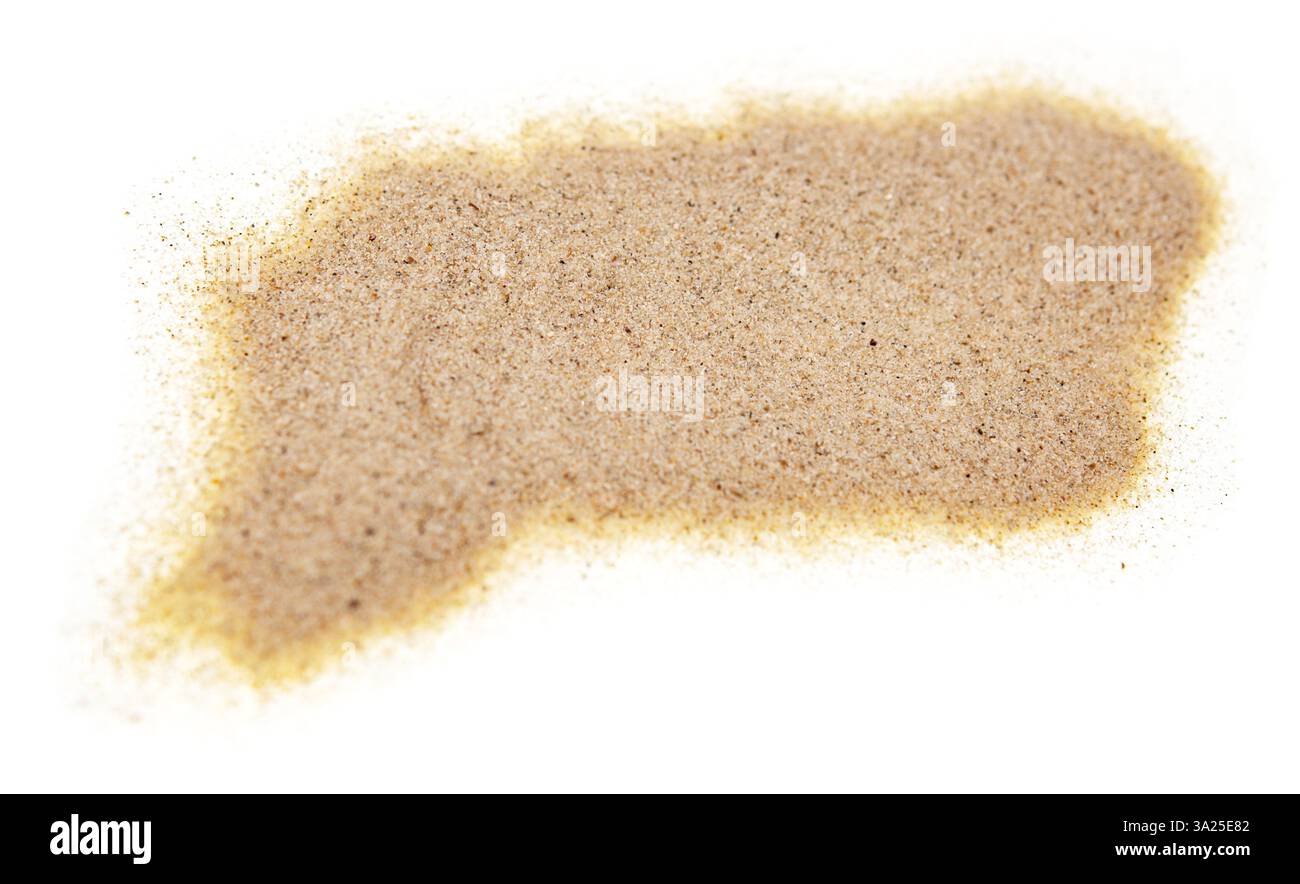 Le sable isolé sur fond blanc Banque D'Images