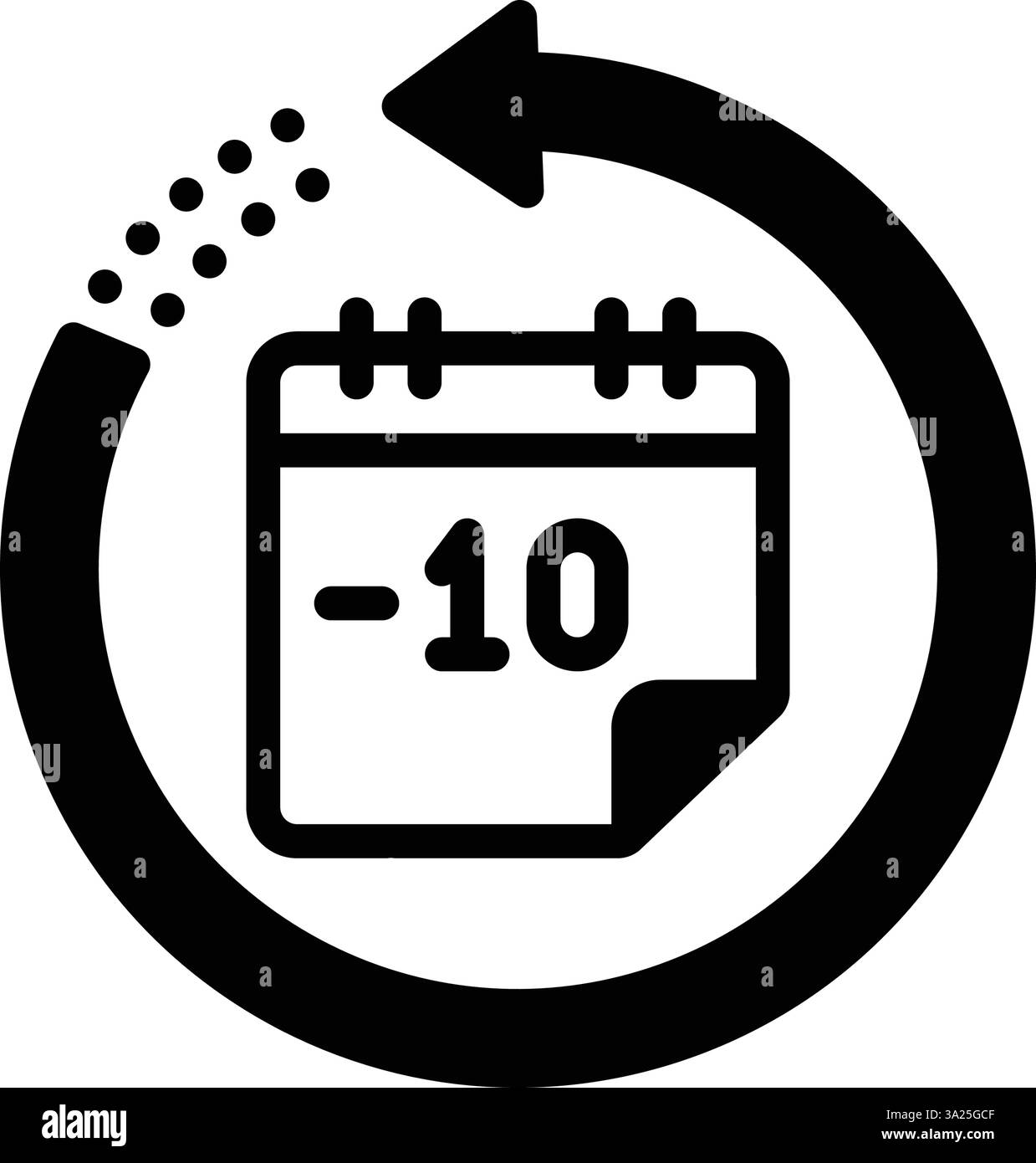 Icône pour hier, ordre du jour Illustration de Vecteur