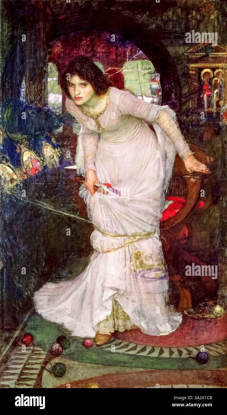 John William Waterhouse, la Dame de Shalott, peinture à l'huile sur toile, 1894 Banque D'Images