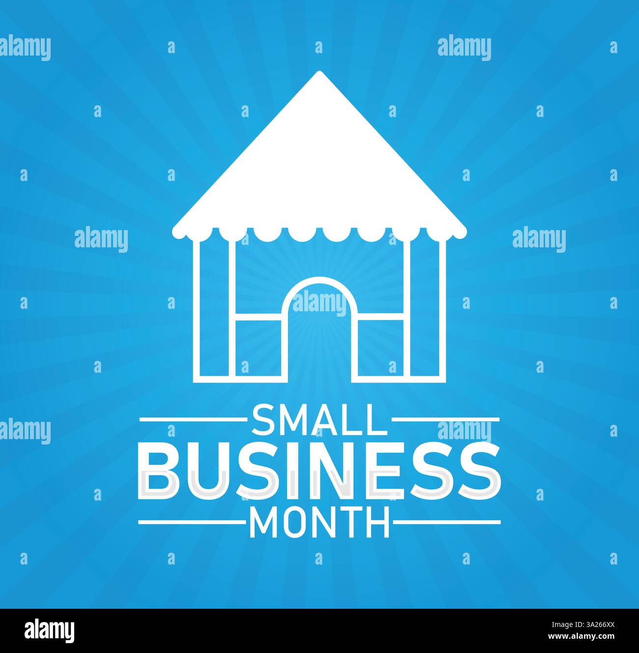 Le mois de la PME. Soutenir les entreprises et les entrepreneurs locaux Illustration de Vecteur